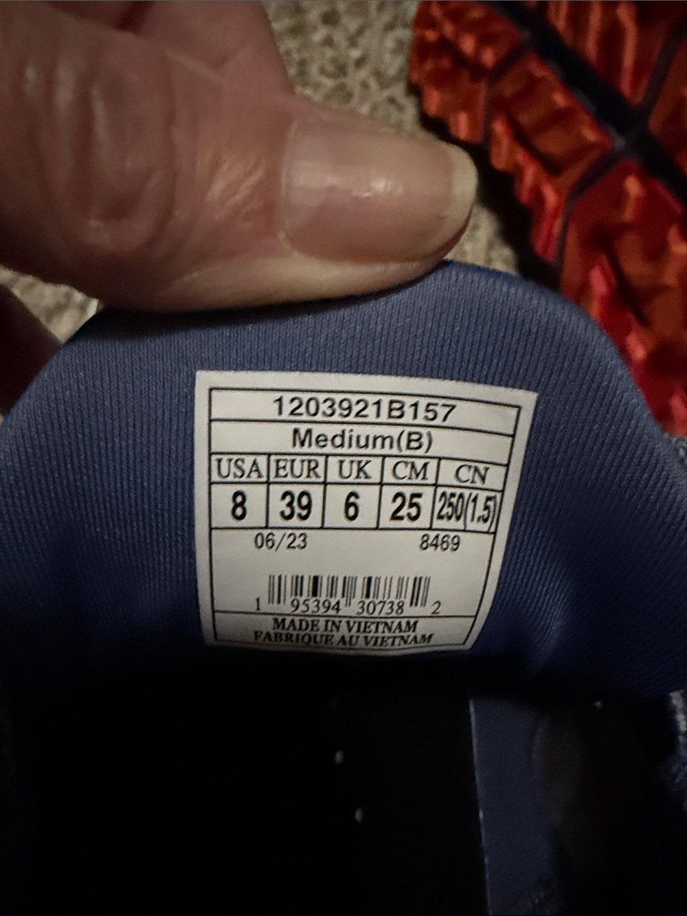 Women’s Athletic Sneakers in Navy, White & Red - Picture 4 of 4